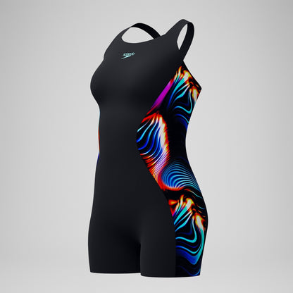 Speedo Digital Printed Legsuit Black/Blue