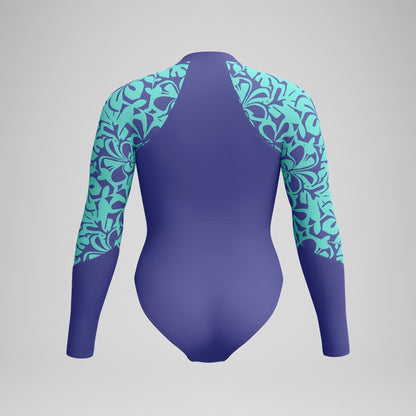 Speedo Long Sleeve Swimsuit Blue/Green