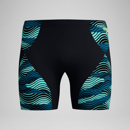 Speedo Endurance+ Max Splice Mid Jammer Black/Turquoise