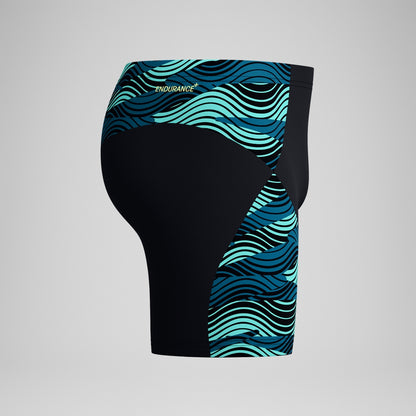 Speedo Endurance+ Max Splice Mid Jammer Black/Turquoise
