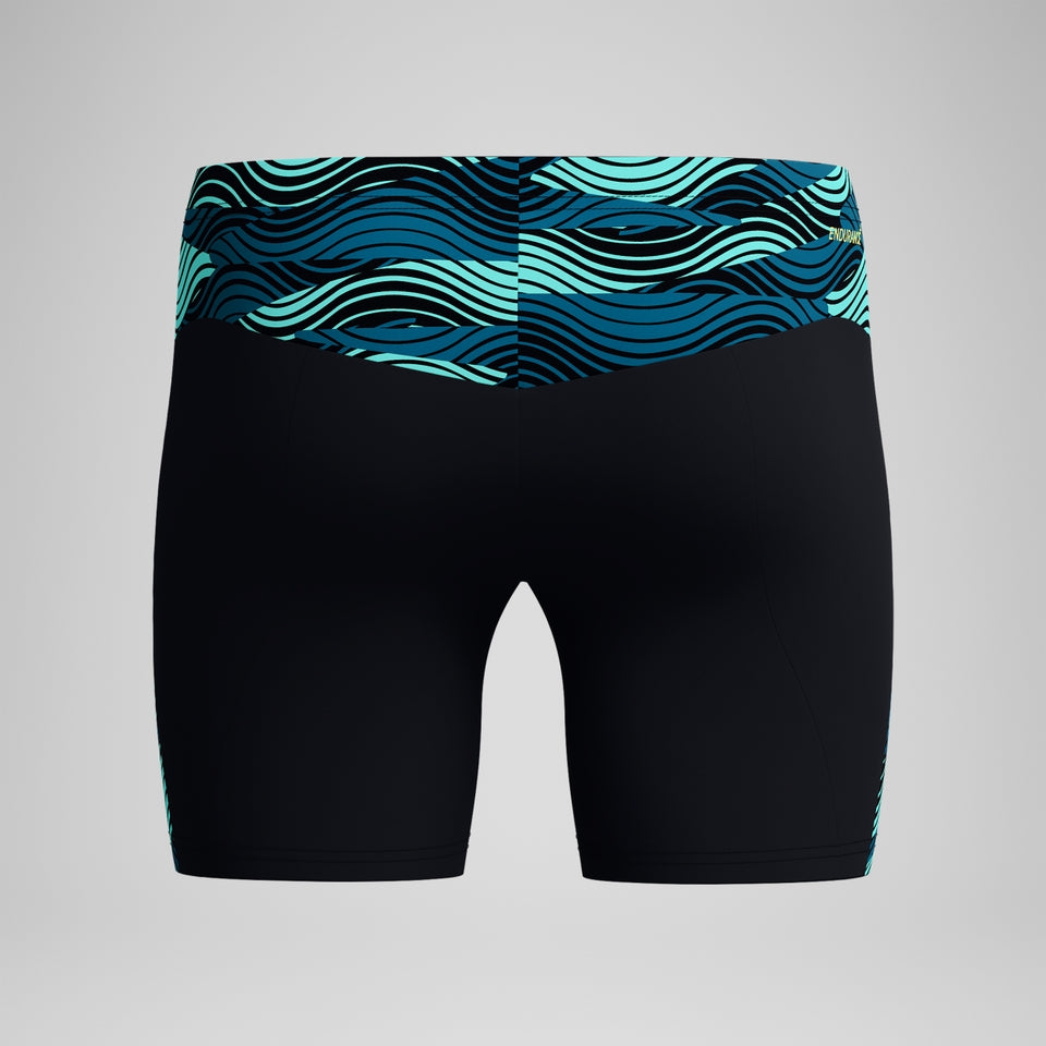 Speedo Endurance+ Max Splice Mid Jammer Black/Turquoise