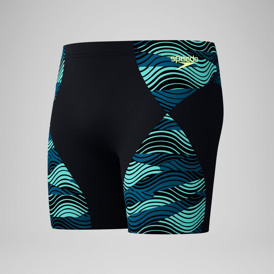 Speedo Endurance+ Max Splice Mid Jammer Black/Turquoise