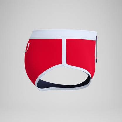Speedo Jetstream 3.5'' Logo Brief Red/White