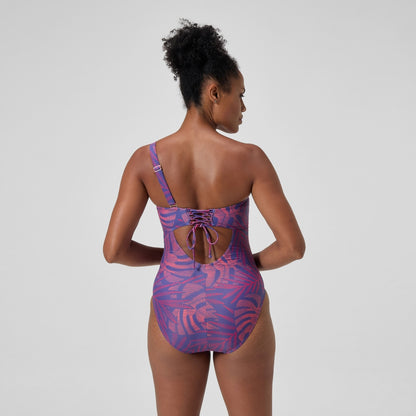 Speedo Shaping Asymmetric Swimsuit Pink/Orange