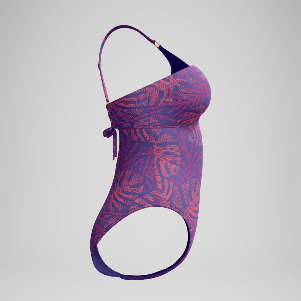 Speedo Shaping Asymmetric Swimsuit Pink/Orange