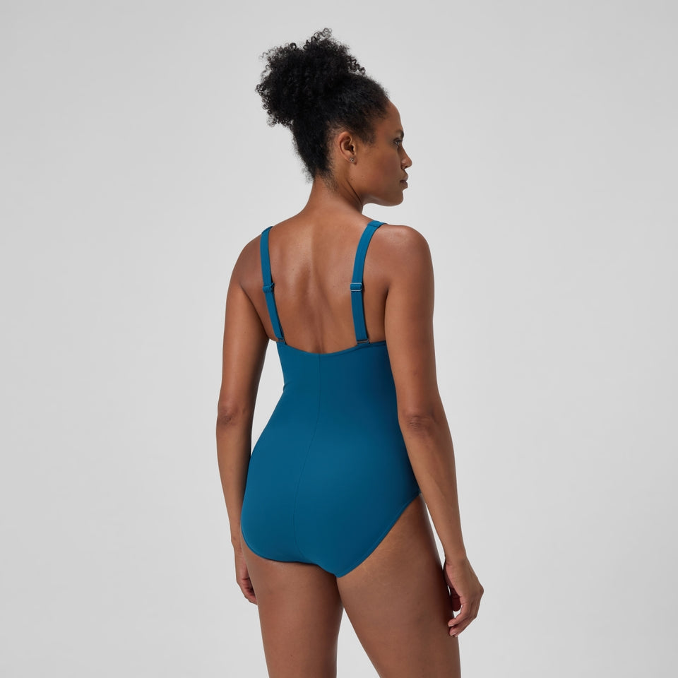 Speedo Shaping Printed LunaElustre Swimsuit DarkTeal/Green