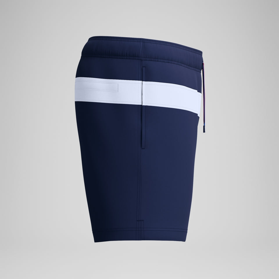 Speedo Jetstream 16'' Striped Colourblock Swim Shorts Navy/White