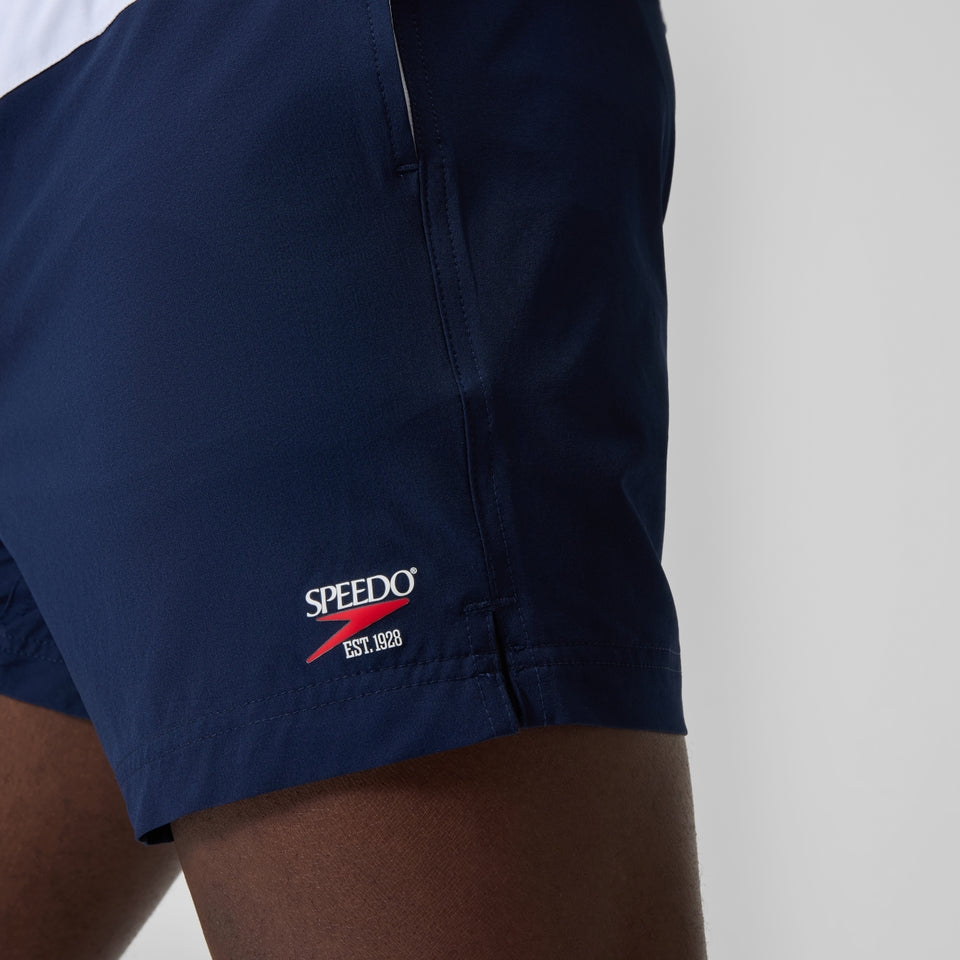 Speedo Jetstream 16'' Striped Colourblock Swim Shorts Navy/White