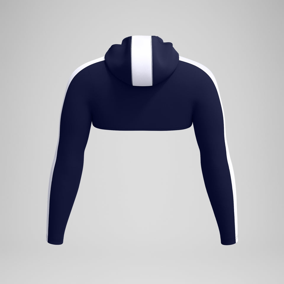 Speedo Jetstream Long Sleeve Hooded Shrug Top Navy/White