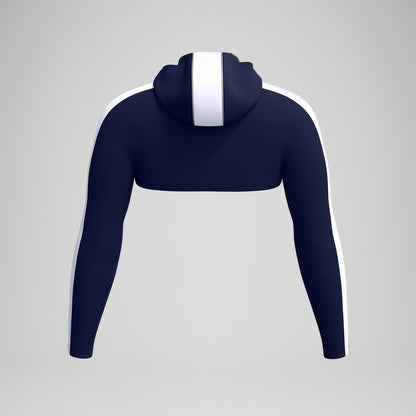 Speedo Jetstream Long Sleeve Hooded Shrug Top Navy/White