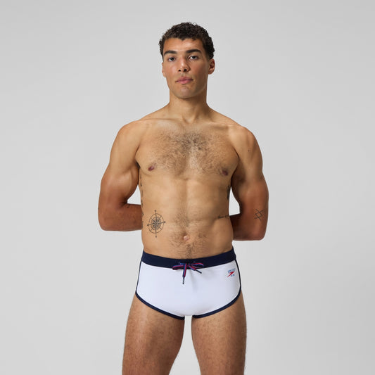 Speedo Jetstream 3.5'' Logo Brief White/Navy