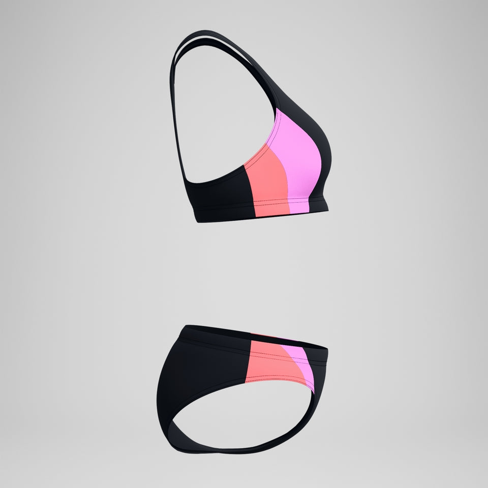 Speedo Colourblock Splice 2.0 Bikini Black/Pink