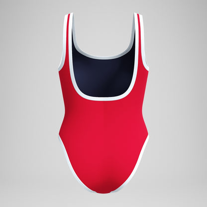 Speedo Jetstream Solid Scoop Bound Swimsuit Red