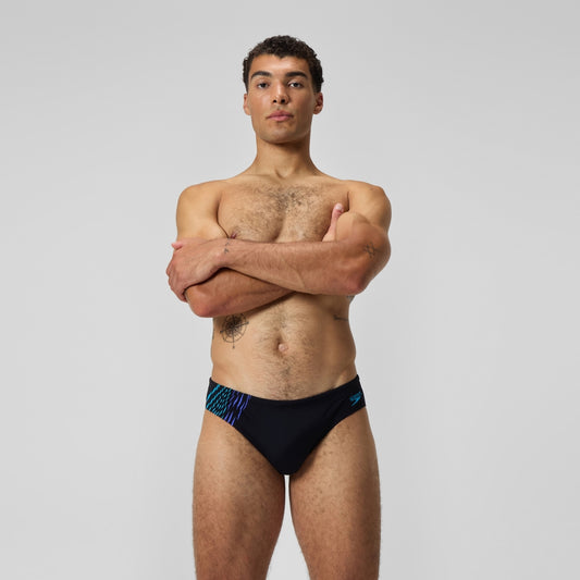Speedo Tech Panel 7cm Brief Black/Blue