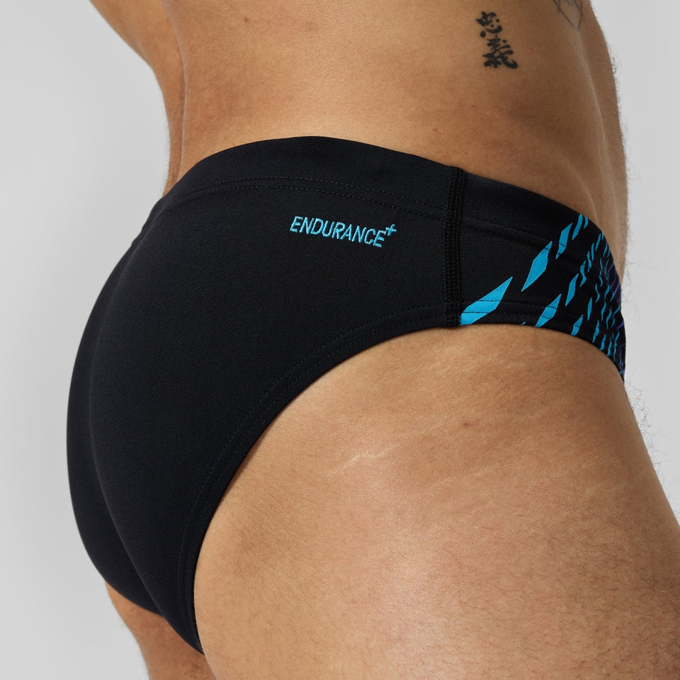 Speedo Tech Panel 7cm Brief Black/Blue