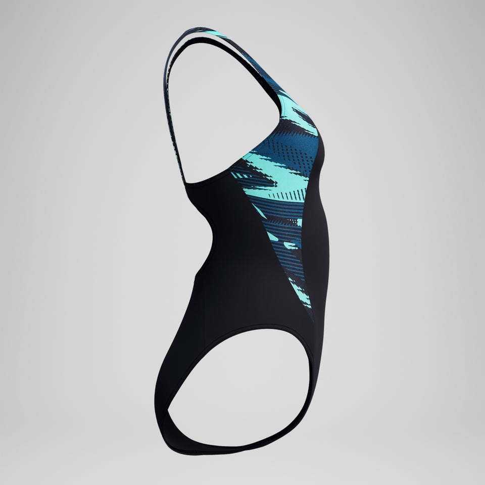 Speedo HyberBoom Splice Muscleback Swimsuit DarkTeal/Green