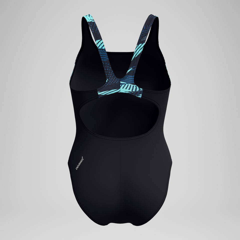 Speedo HyberBoom Splice Muscleback Swimsuit DarkTeal/Green
