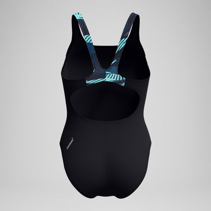 Speedo HyberBoom Splice Muscleback Swimsuit DarkTeal/Green