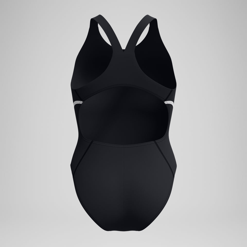 Speedo V Class Movement Back Swimsuit Black/Grey
