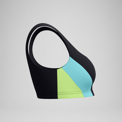 Speedo Colourblock Scoop Bikini Top Black