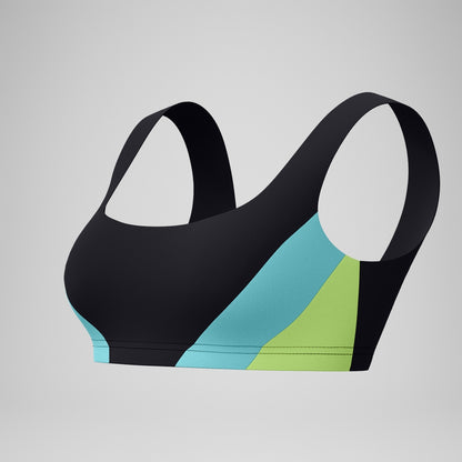 Speedo Colourblock Scoop Bikini Top Black