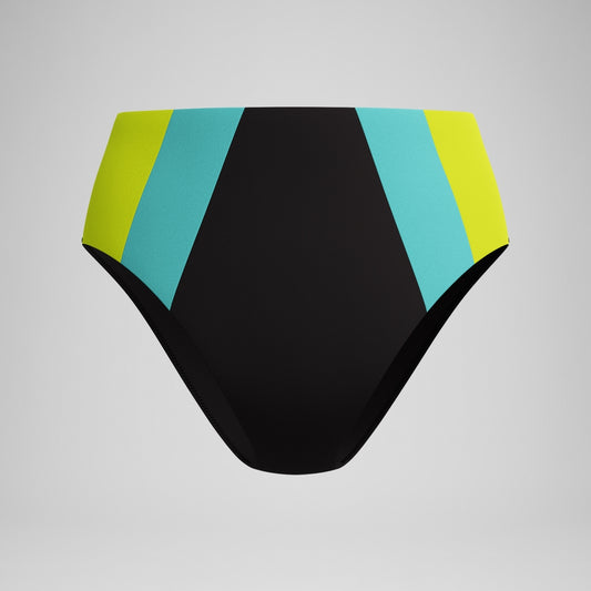 Speedo Colourblock Highwaist Bikini Bottom Black