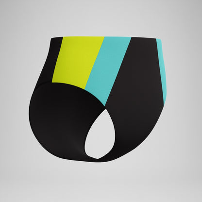 Speedo Colourblock Highwaist Bikini Bottom Black