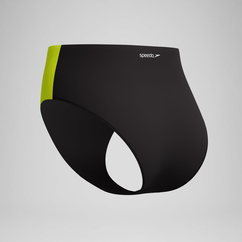Speedo Colourblock Highwaist Bikini Bottom Black