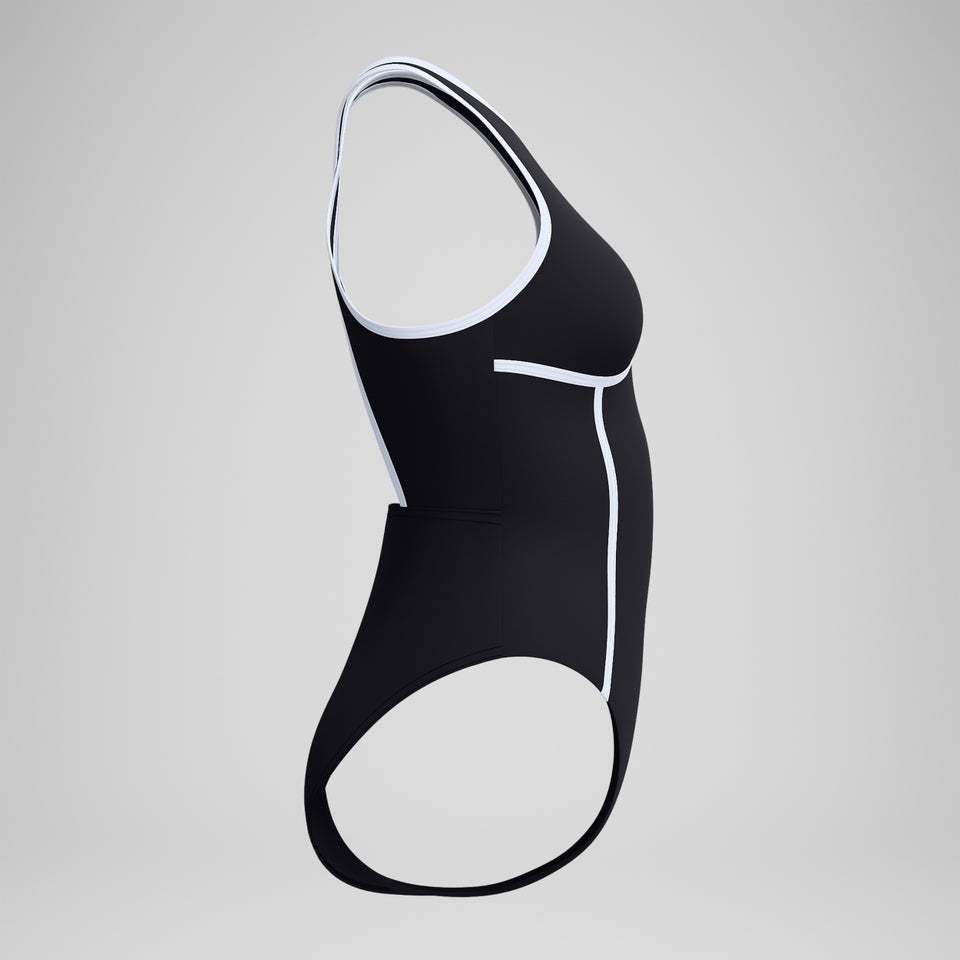 Speedo Bound Crossback Swimsuit Black