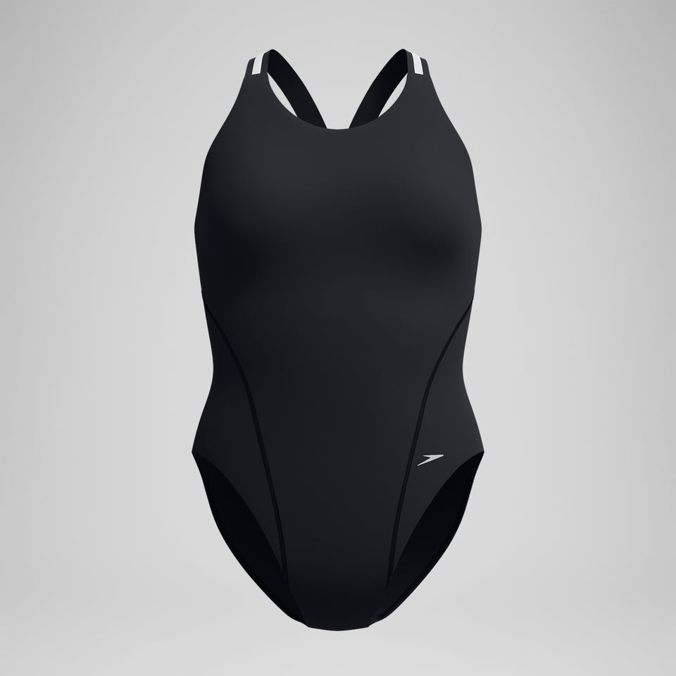 Speedo V Class Performance Back Swimsuit Black/Grey