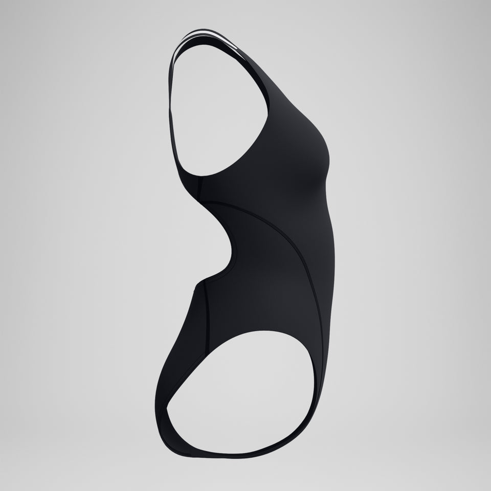 Speedo V Class Performance Back Swimsuit Black/Grey