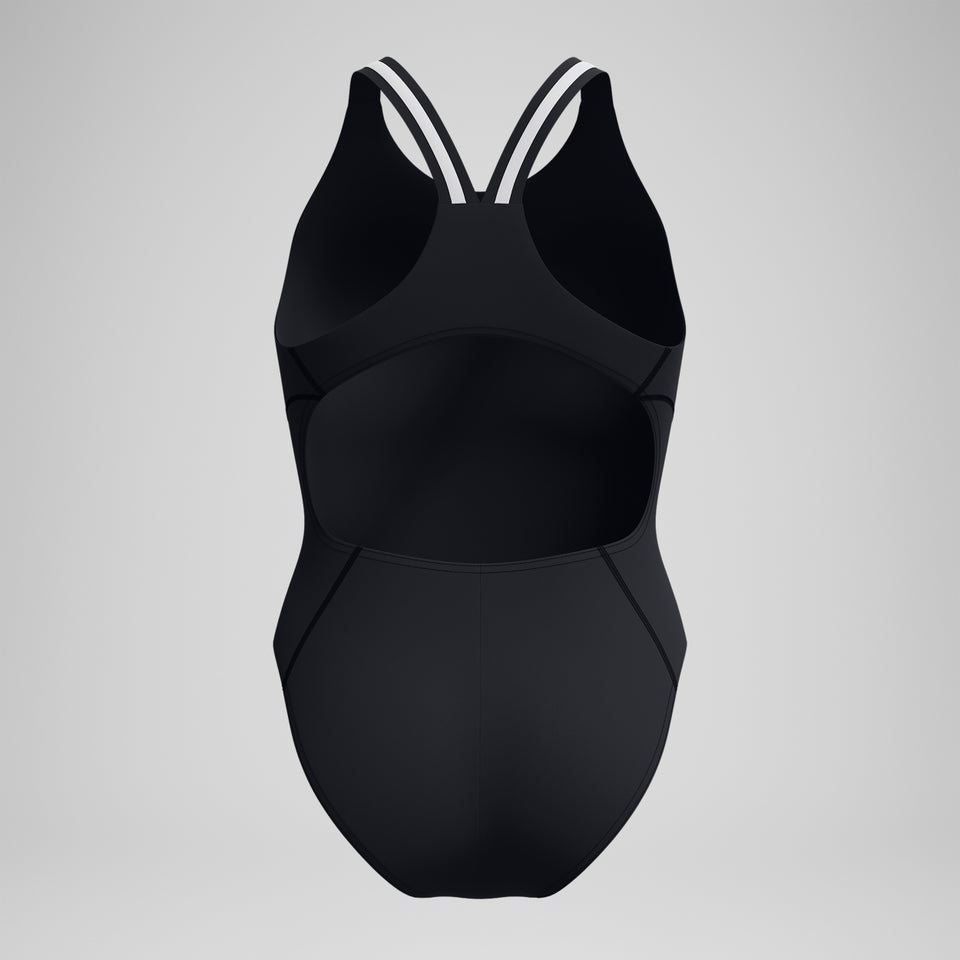 Speedo V Class Performance Back Swimsuit Black/Grey