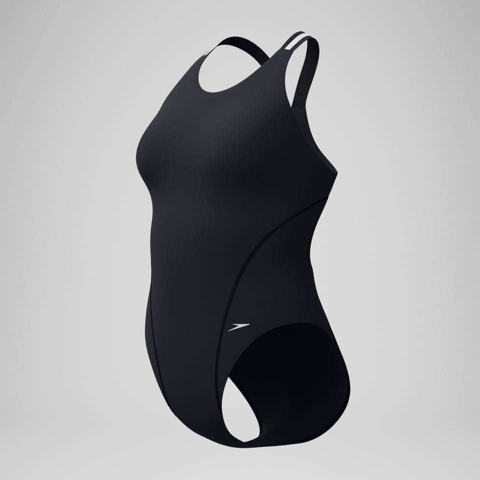 Speedo V Class Performance Back Swimsuit Black/Grey