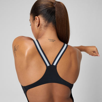Speedo V Class Performance Back Swimsuit Black/Grey