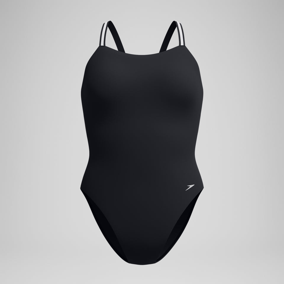 Speedo V Class Active Back Swimsuit Black/Grey