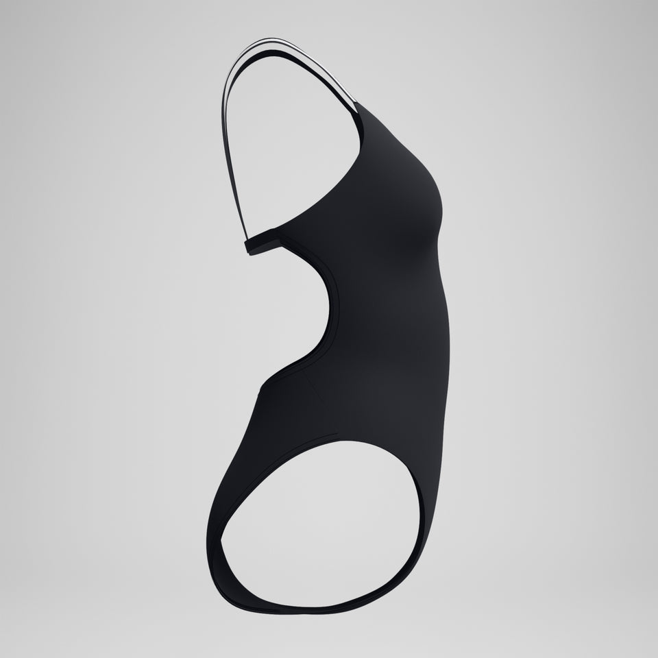 Speedo V Class Active Back Swimsuit Black/Grey