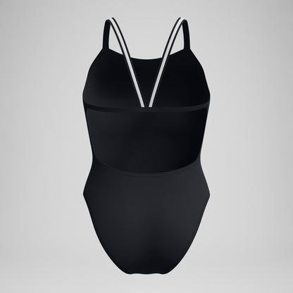 Speedo V Class Active Back Swimsuit Black/Grey