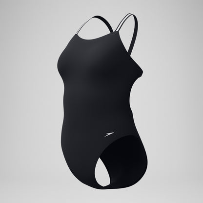 Speedo V Class Active Back Swimsuit Black/Grey