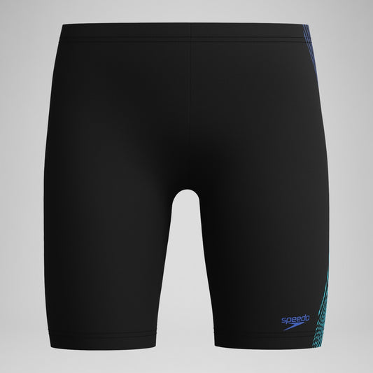 Speedo Boys' Plastisol Placement Jammer Black/Blue