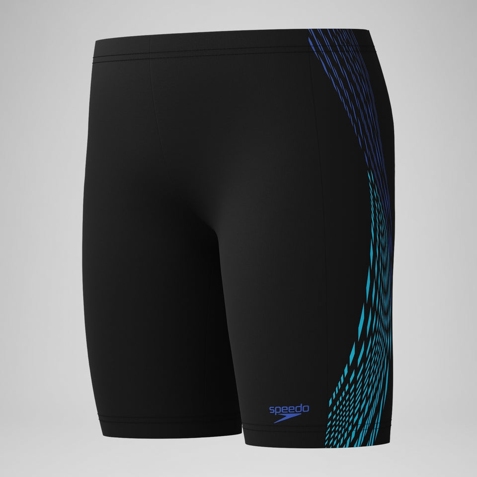 Speedo Boys' Plastisol Placement Jammer Black/Blue