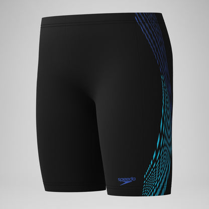 Speedo Boys' Plastisol Placement Jammer Black/Blue