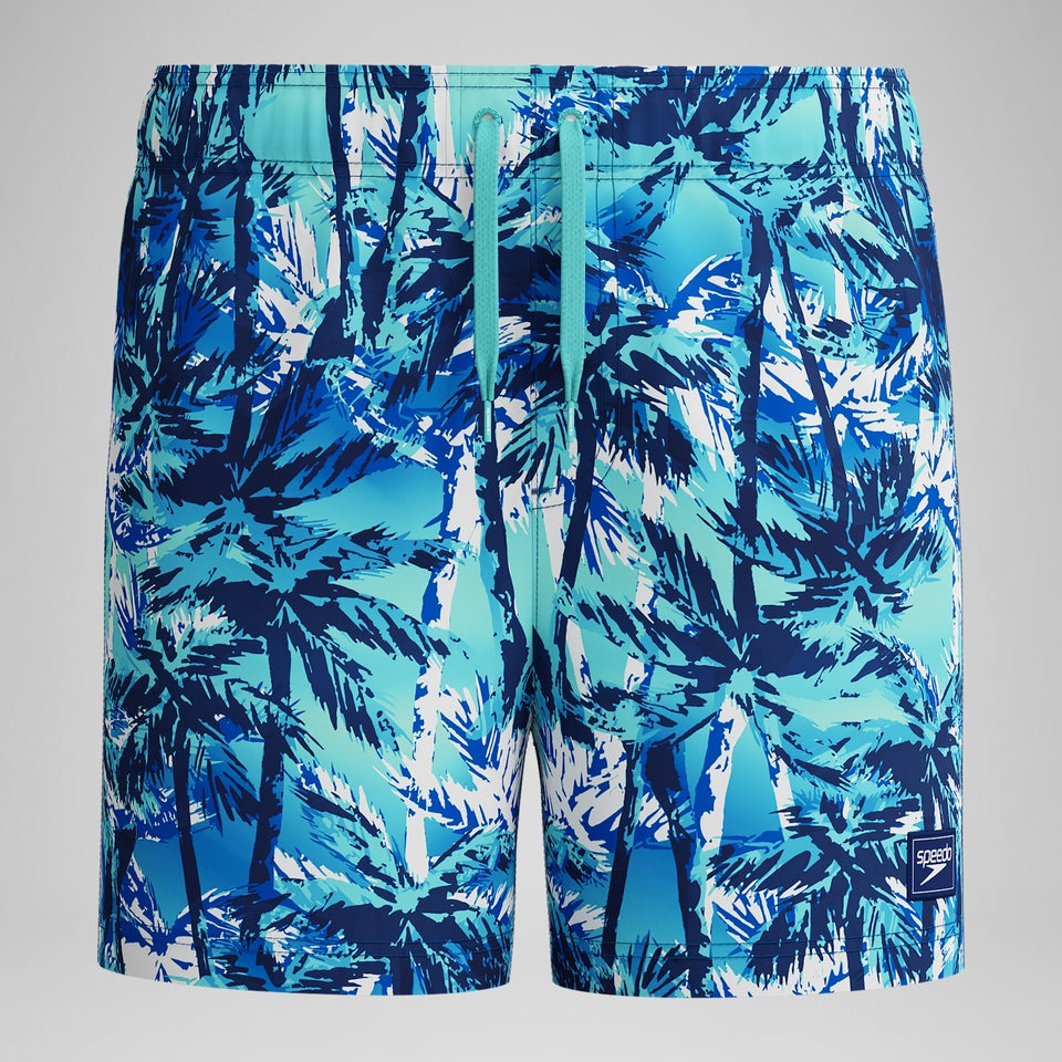 Speedo Boys' Printed 13'' Swim Shorts Blue