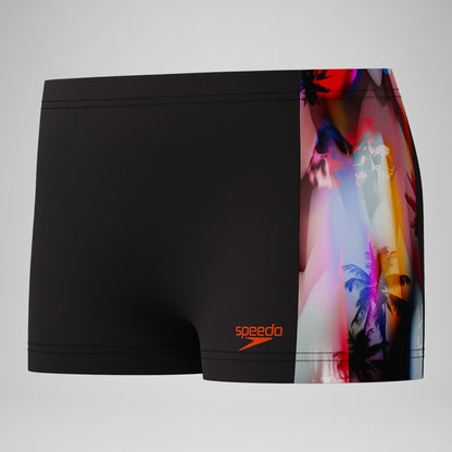 Speedo Boys' Digital Panel Aquashort Black