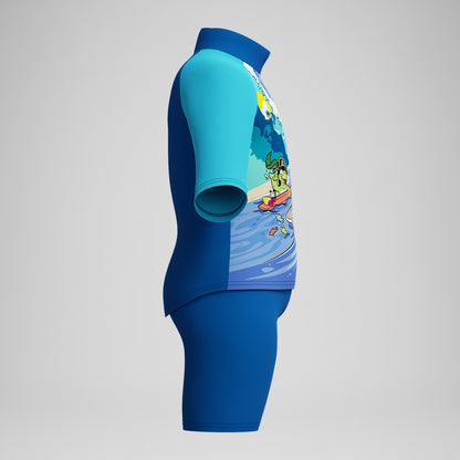 Speedo Boys' Learn to Swim Sun Protection Top & Short Blue
