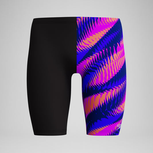 Speedo Boys' Club Training Printed Jammer Blue/Pink