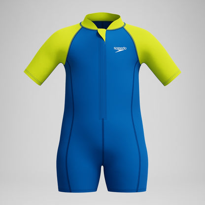 Speedo Boys' Learn to Swim Essential Neoprene Suit Blue/Yellow