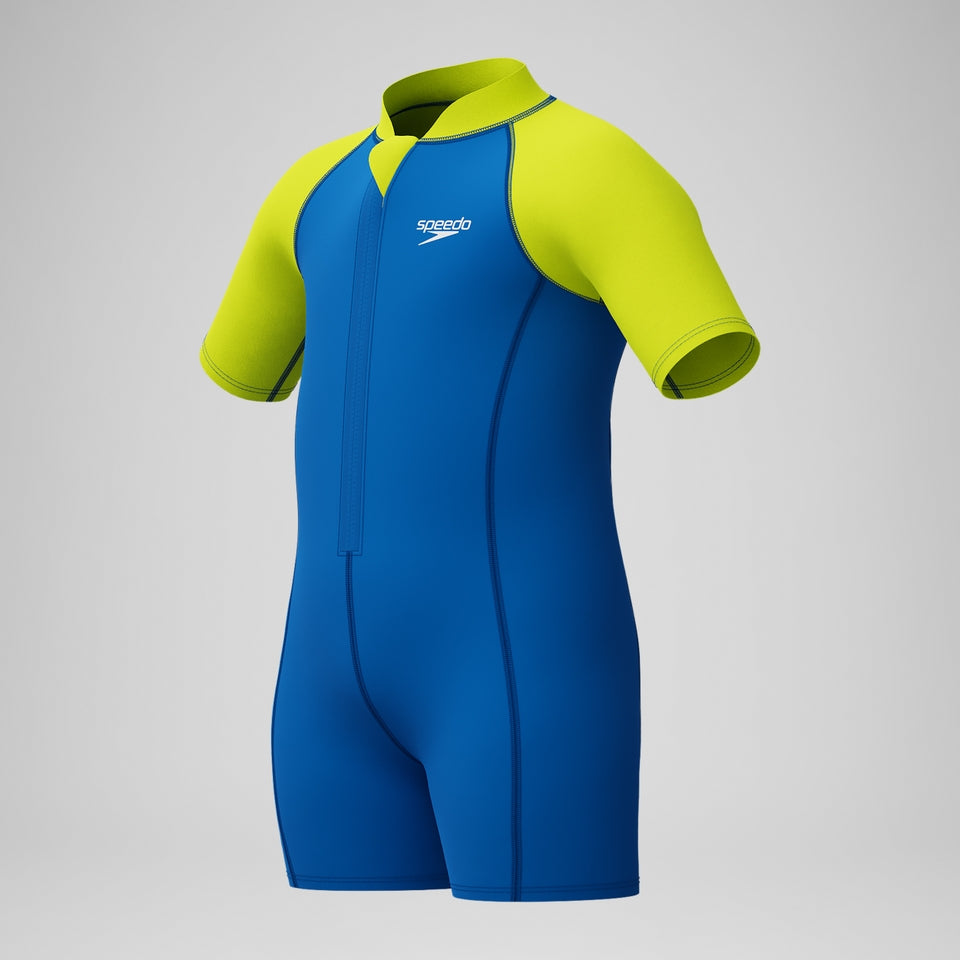 Speedo Boys' Learn to Swim Essential Neoprene Suit Blue/Yellow