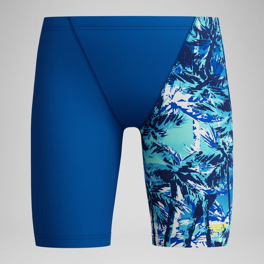 Speedo Boys' Printed V-Cut Jammer Blue