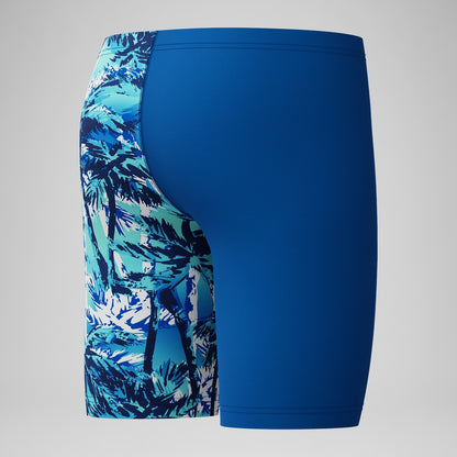 Speedo Boys' Printed V-Cut Jammer Blue