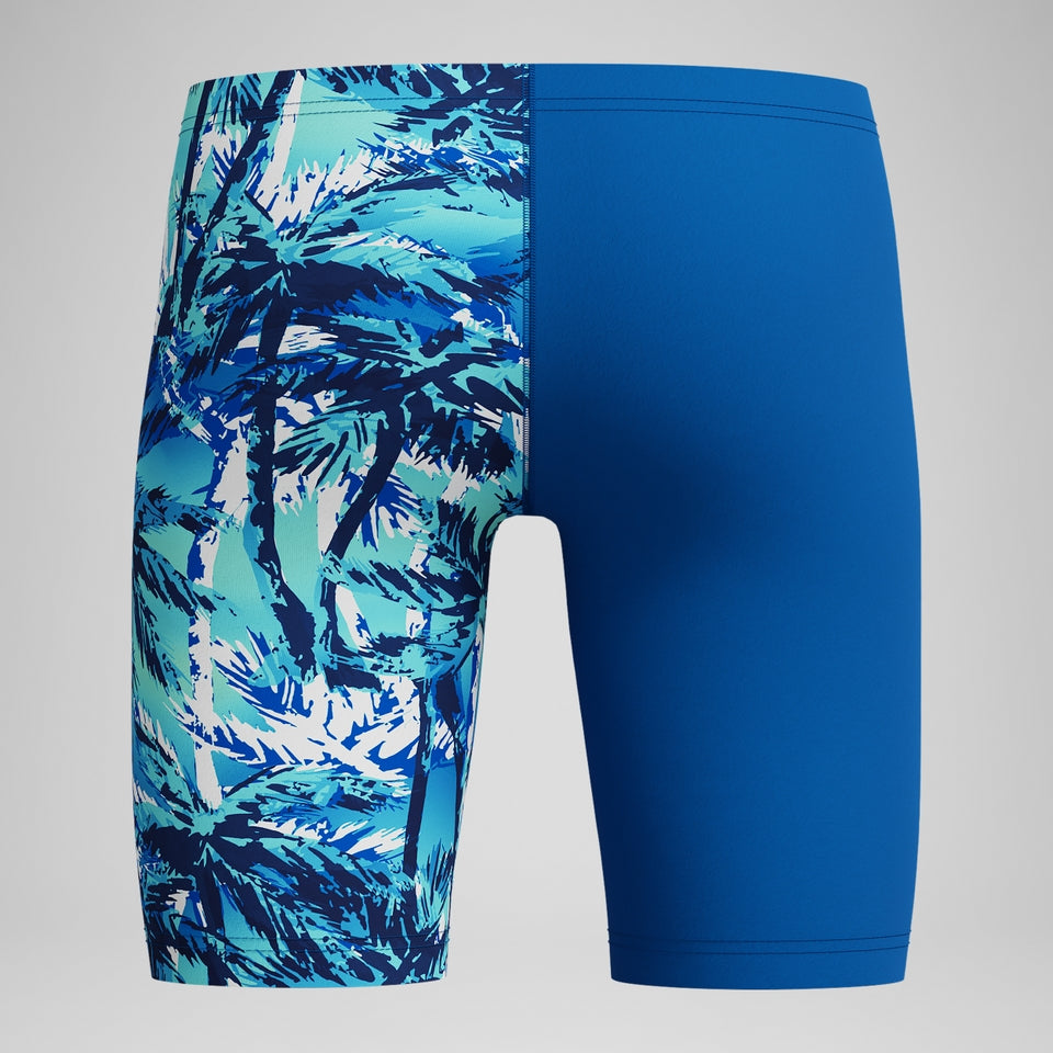Speedo Boys' Printed V-Cut Jammer Blue
